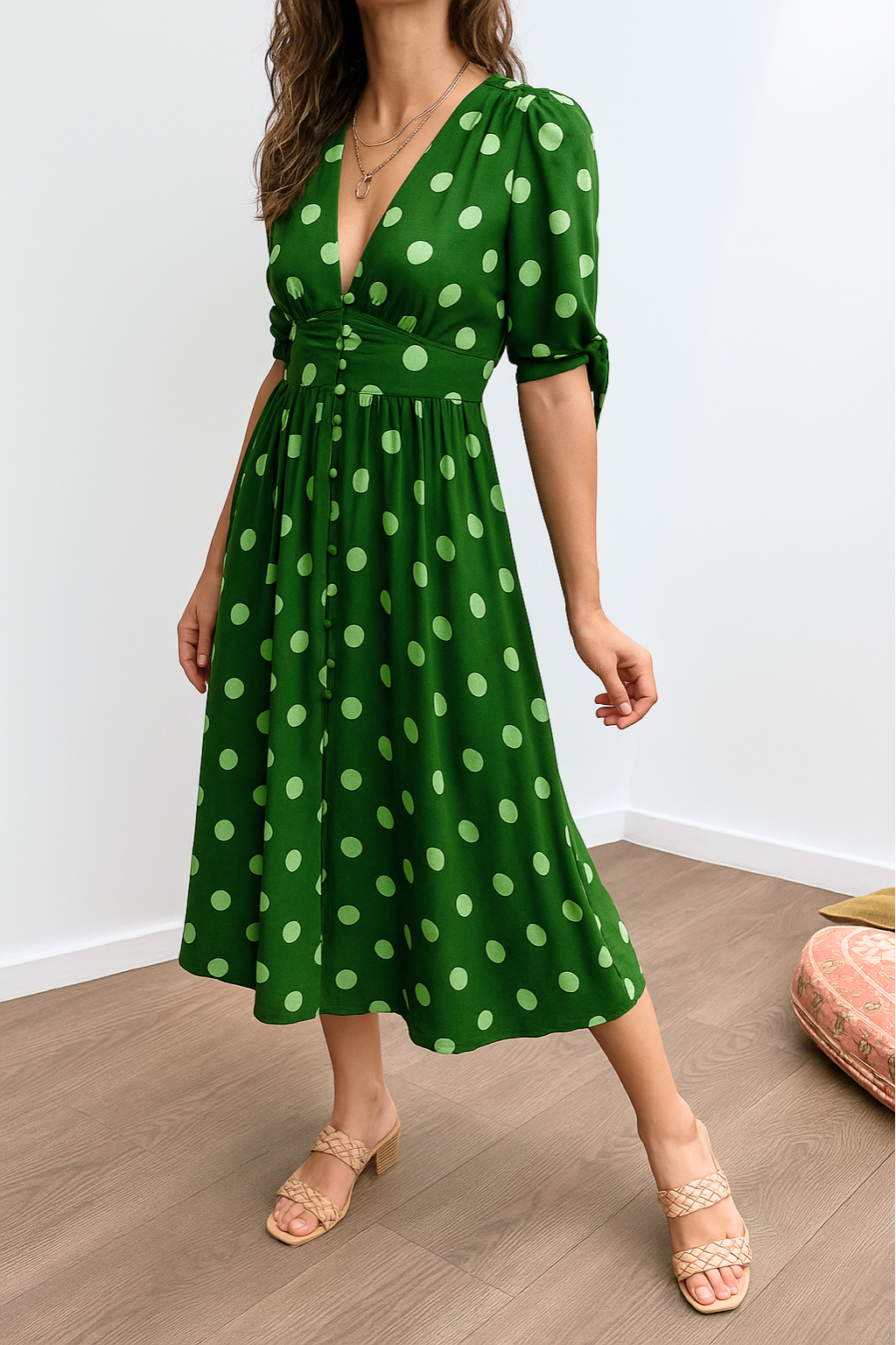 Kelly – Vestido Elegante de Poá
