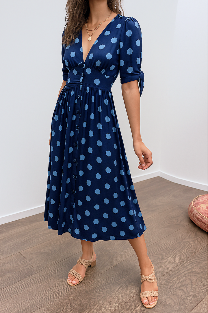 Kelly – Vestido Elegante de Poá