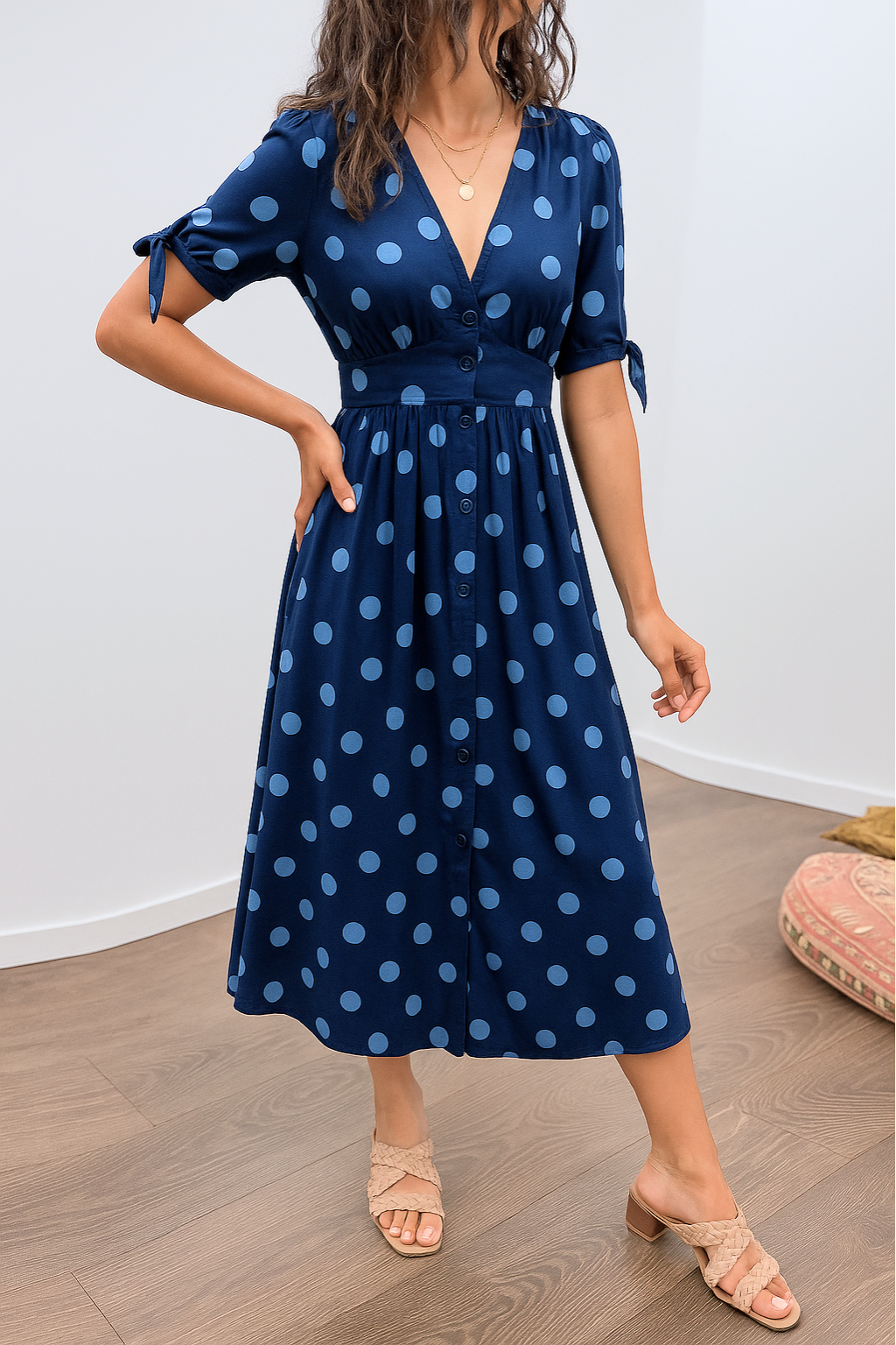 Kelly – Vestido Elegante de Poá