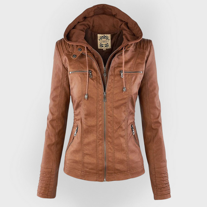 Bellini | Jaqueta de couro da moda com capuz