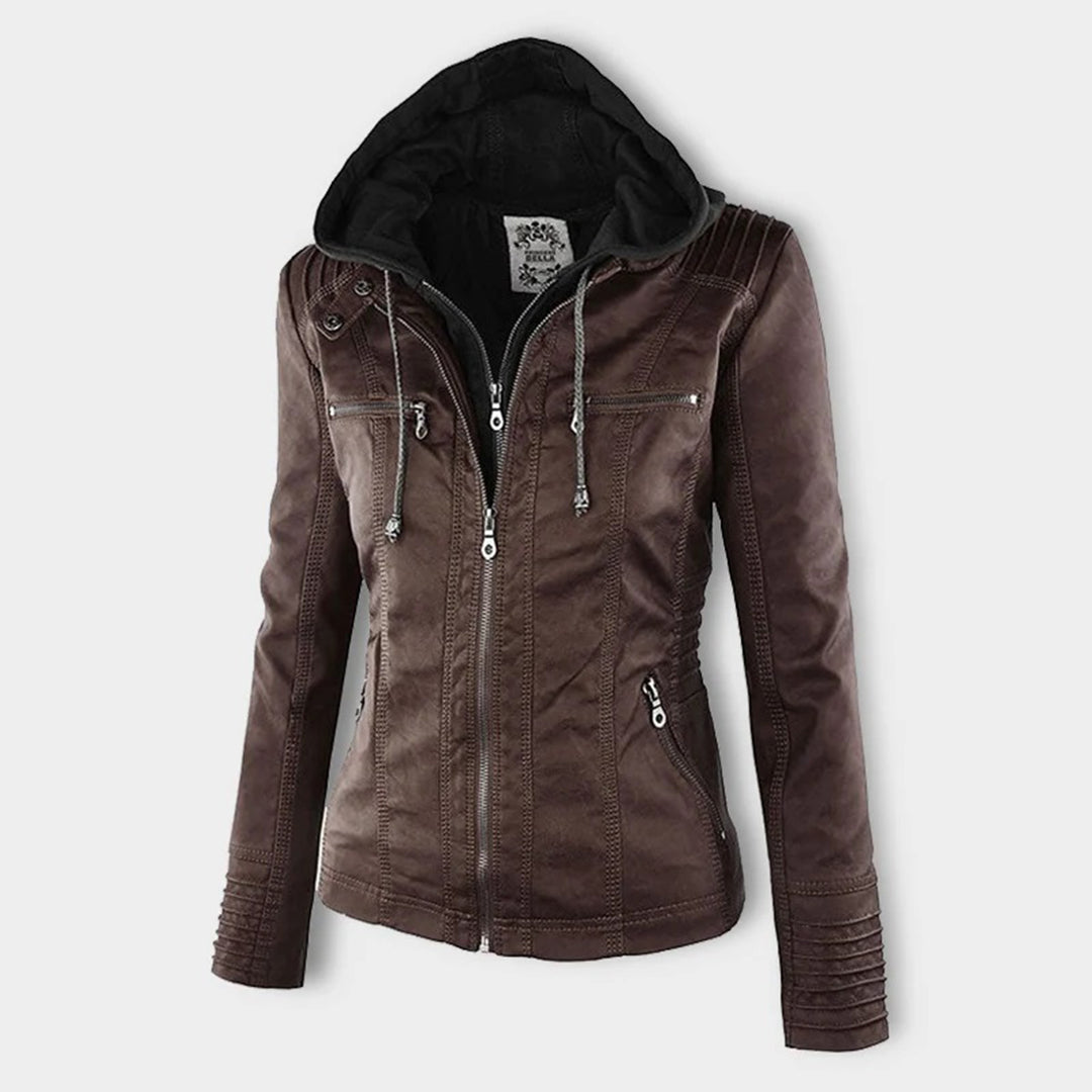 Bellini | Jaqueta de couro da moda com capuz