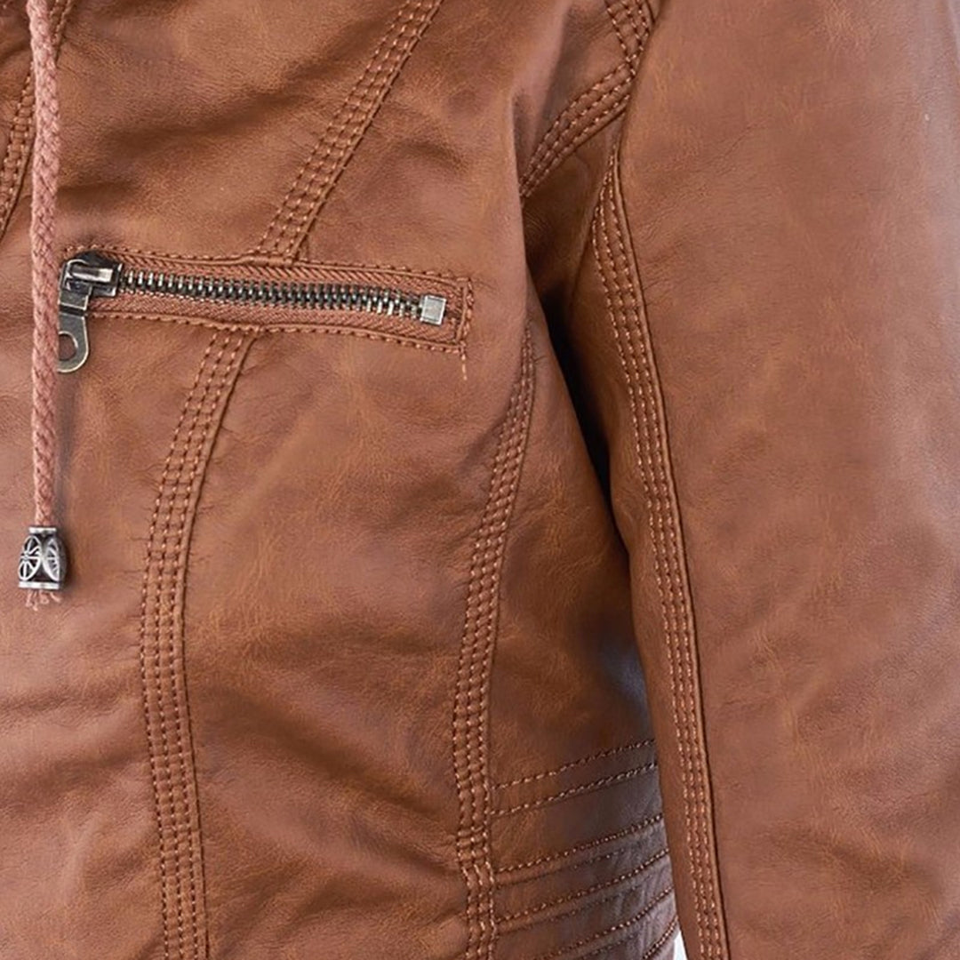 Bellini | Jaqueta de couro da moda com capuz