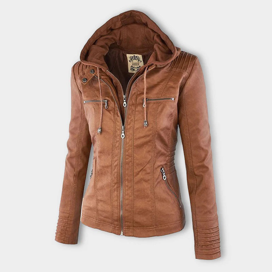 Bellini | Jaqueta de couro da moda com capuz