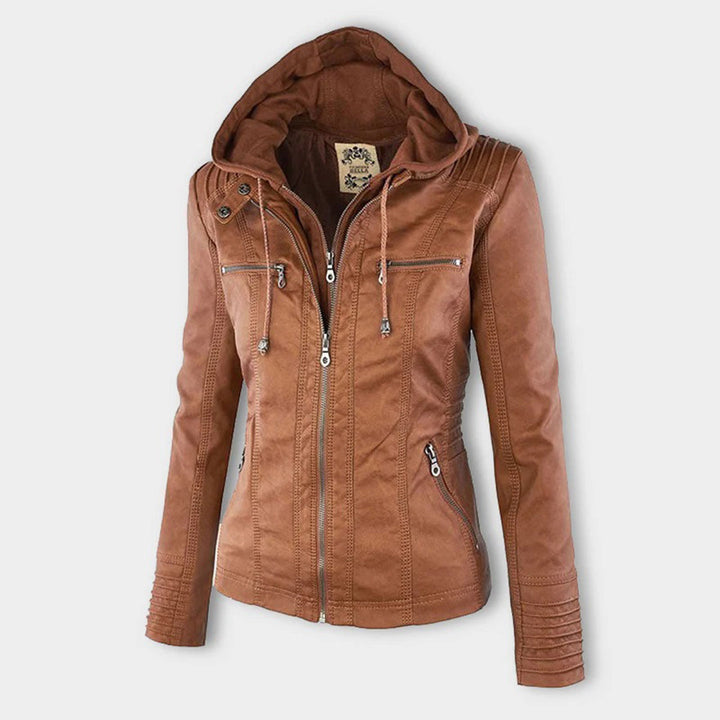 Bellini | Jaqueta de couro da moda com capuz