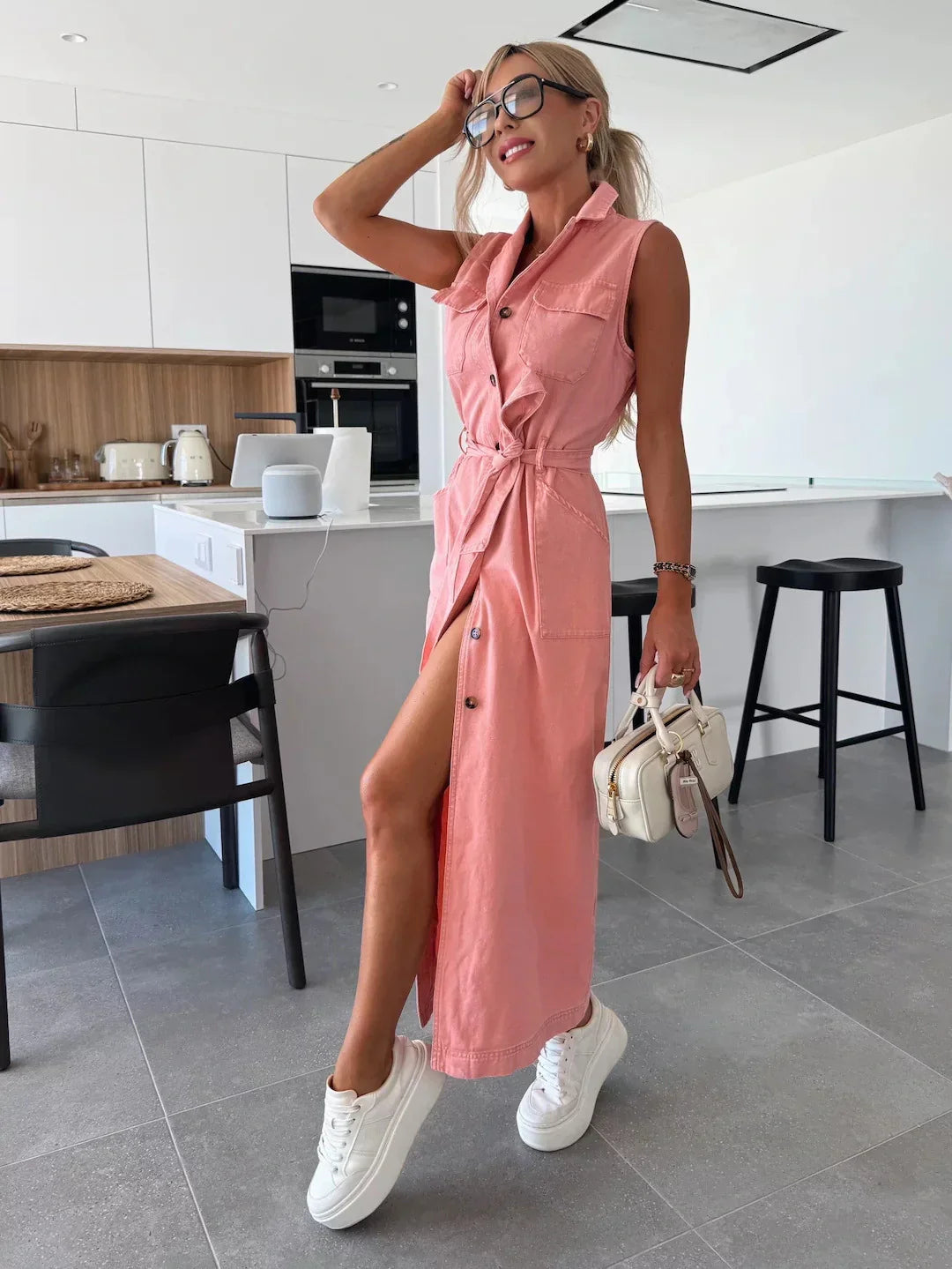 Jane – Vestido Comprido de Ganga