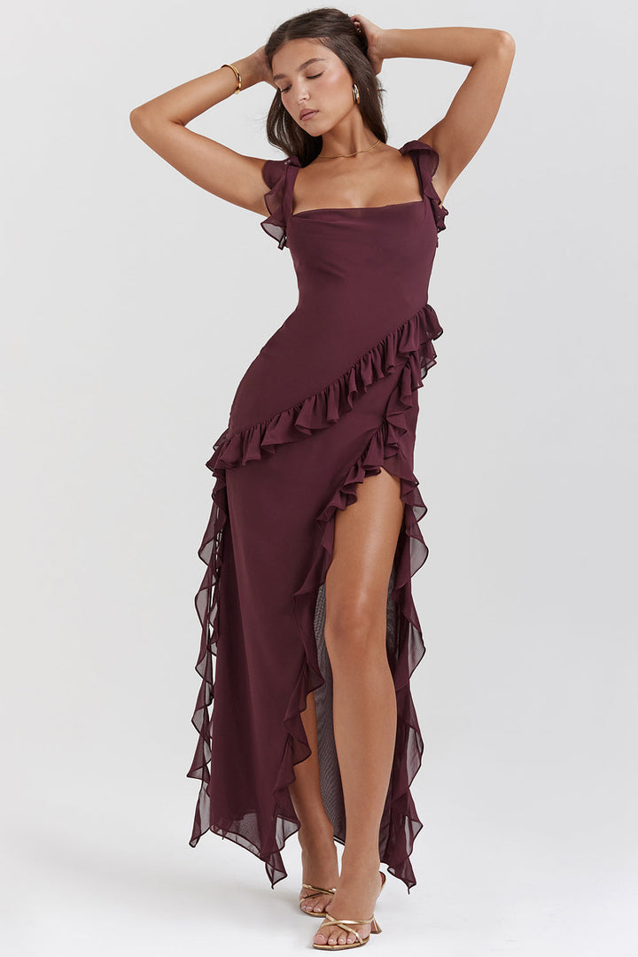 Chloe - Vestido Longo com Babados