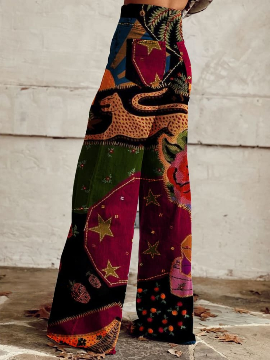 LÉNA | Calças Boho Vintage Elegantes e Confortáveis