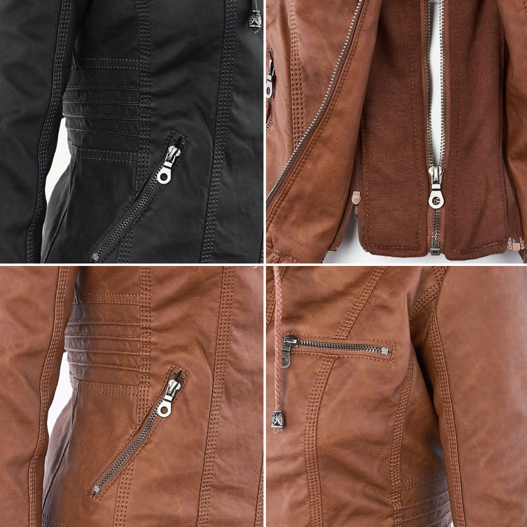 Bellini | Jaqueta de couro da moda com capuz