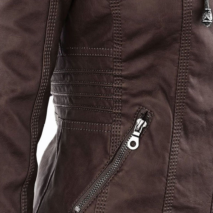 Bellini | Jaqueta de couro da moda com capuz