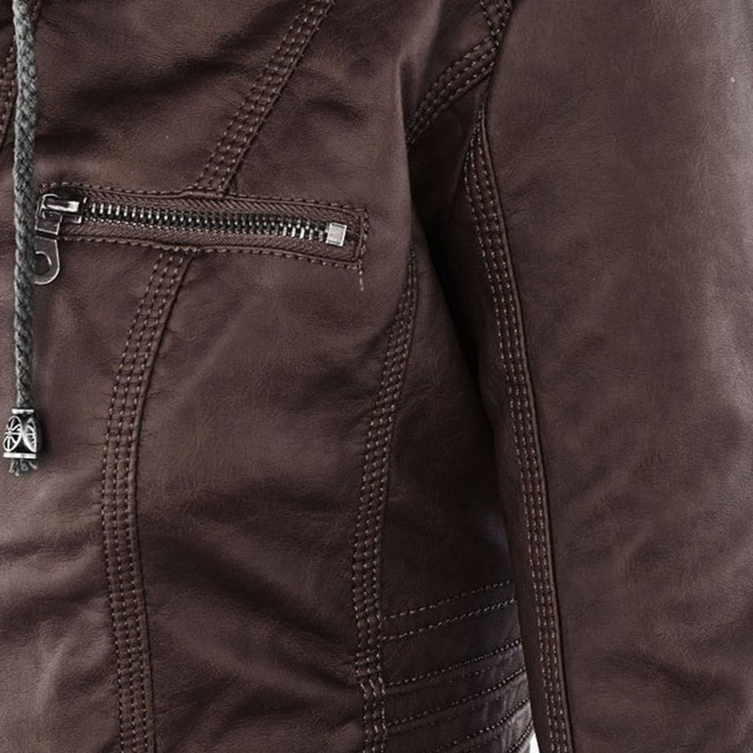 Bellini | Jaqueta de couro da moda com capuz