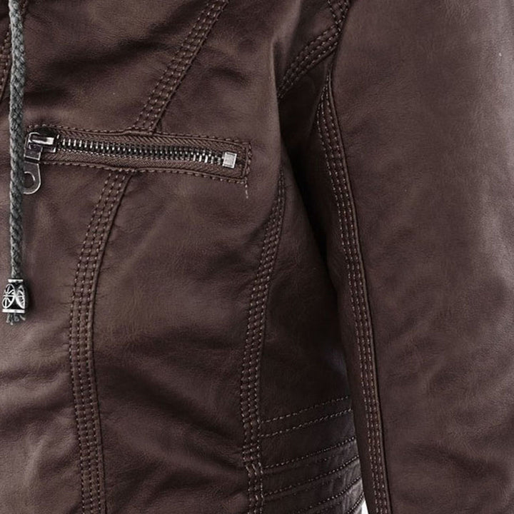 Bellini | Jaqueta de couro da moda com capuz
